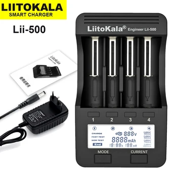 Liitokala Lii-500 PD4 300 S1 S2 NiMH ar Ličio Baterija, Įkroviklis,3.7 V 18650 18350 18500 17500 21700 26650 1.2 V AA AAA LCD Įkroviklis
