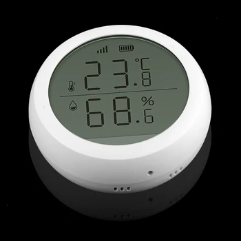 Tuya Smart Zigbee Temperatūros ir Drėgmės Jutiklis Patalpų Belaidės Kontrolės Smart Home Jutiklis su Ekranu