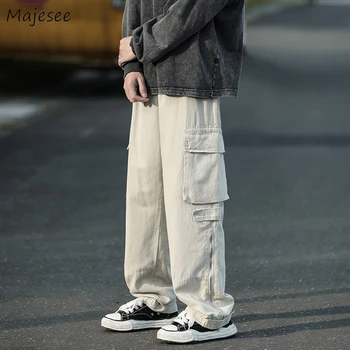 Kelnės Vyrams Japonijos Mados Baggy Krovinių Kelnės Gražus Dizainas Streetwear Didelis Kišenės Atsitiktinis Pantalones Hip-Hop Paaugliams Visas rungtynes