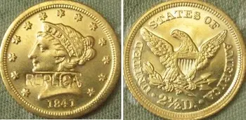 $2.5 Laisvės Aukso 1841 kopijuoti monetas