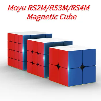 Moyu RS4M 2020 m. 4x4 RS3M 3x3x3 RS2M 2x2 Magnetinio Kubo RS3M2020 CubingClassroom Profesinės 3x3 SpeedCube RS4 M Įspūdį MagicoCubo