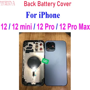 Pilnas Korpuso Dangtelis Skirtas iPhone 12/12Pro/ 12 Pro Max /12 mini Atgal Akumuliatoriaus Dangtelį Atgal Galinio Stiklo Atveju Artimųjų Klasikinis Rėmelis