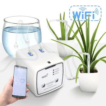 Dvigubo Siurblio Sodo Wifi Kontrolės Laistymo Įrenginys Automatinis Vandens Lašelinę Laistymo, Drėkinimo Sistemos Rinkinys, WIFI Mobile APP Kontrolės