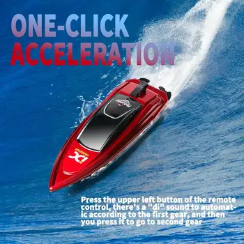 Mini RC Valtis 5km/h Radijo Nuotolinio valdymo Didelės Spartos Laivas su LED Šviesos Palmės, Valtis Vasaros Vandens Žaislas Baseinas Žaislai, Modeliai, Dovanos