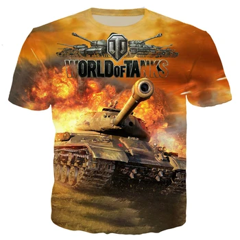 YX MERGINA 2019 Mados t shirt Mens Populiarus žaidimas World Of Tanks Spausdinti tshirts vasaros streetwear atsitiktinis marškinėliai Lašas laivybos