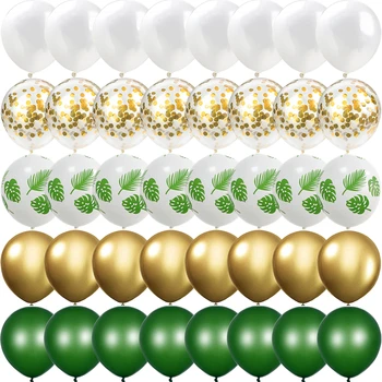 Žali lapai konfeti metalo lateksiniai Balionai helovinas Gimtadienio, Vestuvių Dekoracijas, baby shower globos Padėkos Dieną