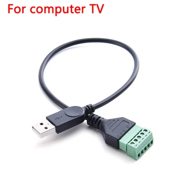 USB 2.0 Kabelio ilgiklis Kompiuteriui, TV Duomenų 5P Spartos Duomenų prailginimo Kabelius, Vyrų Terminalo lydmetalis-free Adapteris Jungtis