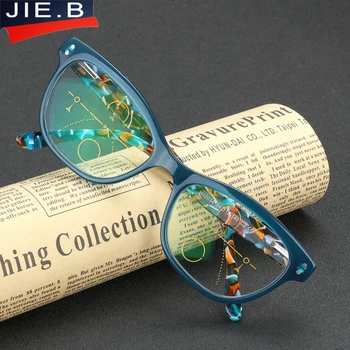 JIE.B Naują Acetatas Multi-Židinio Progresiniai Akiniai Skaitymui Moterų Dioptrijų akinius Presbyopic Akiniai gafas de lectura