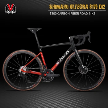SAVA anglies kelių dviratį elektroninių perkelia visas anglies pluošto dviratis 24 greitis ultra light 6.88 kg su Ultegra Di2 8170