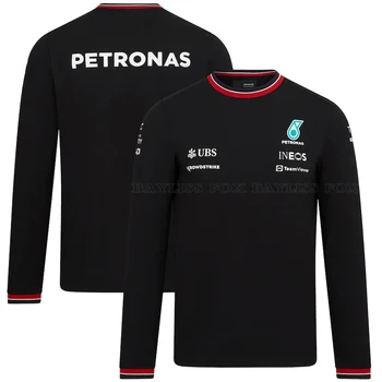 2022 Mercedes Benz Ilgai marškinėliai Petronas Motorsport F1 Komanda Vasarą Juoda Quick-Dry Kvėpuojantis Jersey Anti-UV neblunka