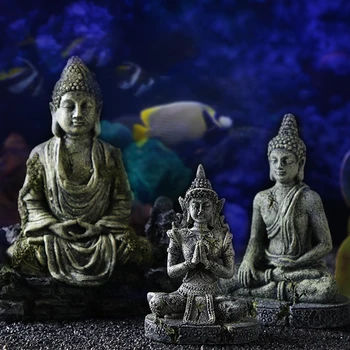 Akvariumas Buda Apdailos Dervos Žuvų Bakas Priedai Amatų Zen Budos Statula Dervos Senovės Modeliavimas Statula, Akvariumo Dekoras