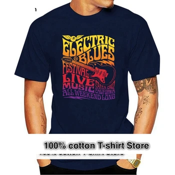 Vyrų marškinėliai Derliaus Roko, Bliuzo Muzikos Festivalis Gitara Trumpas Rankovės juokinga t-shirt suvenyrinius marškinėlius moterims