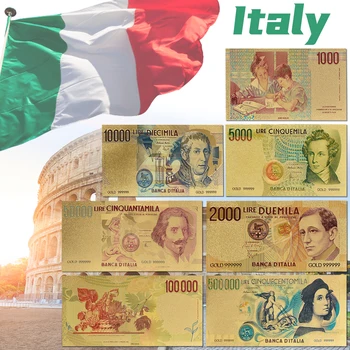 Banknotai Lire Aukso Folija Banknotų Karšto Pardavimo 10Thousand italijos Lira Banknotų Pardavimo Vertės Kolekciją